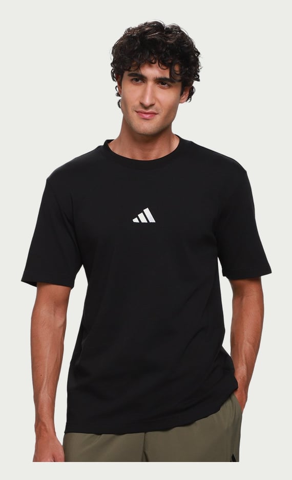 Camiseta Adidas Small Logo Masculina Preto branco
