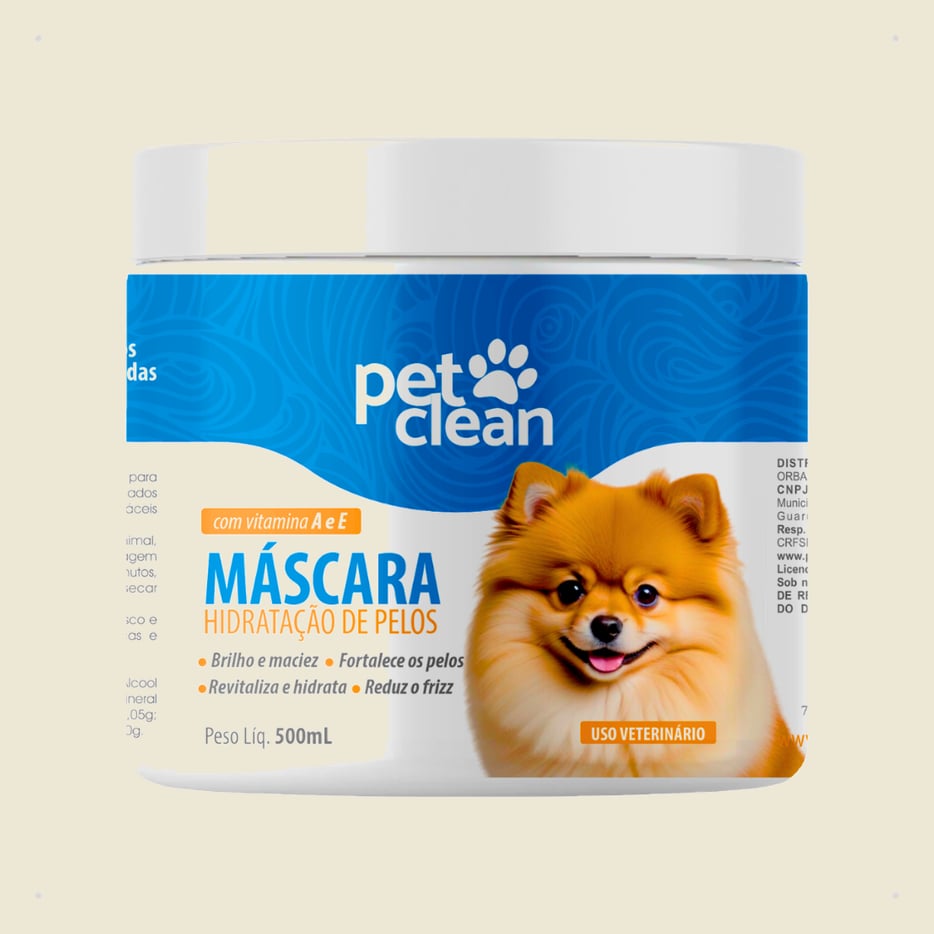 Máscara de Hidratação Revitalizante Condicionador Pet Shop Cachorro e Gato Soft Line Pet Clean 500 g