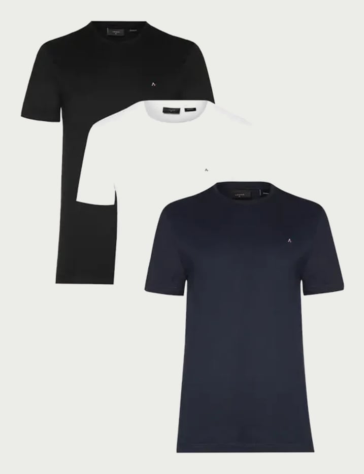 Kit Camisetas Aramis Preta/branca/azul Marinho - Original