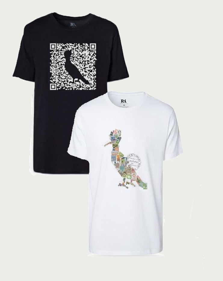 Kit 2 Camisetas Estampada Picapau Selo E Greenk Qrcode Reserva Branco preto