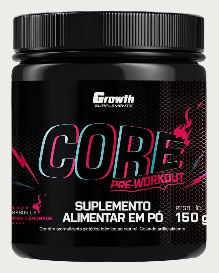 Pré Treino Core 150g Growth Supplements Limonada Rosa
