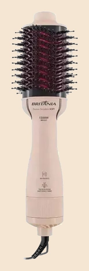 Escova Secadora E Modeladora Britânia 4 EM 1 ANTI FRIZZ BRILHO E MACIEZ BEC07R 1300W 127V/220V