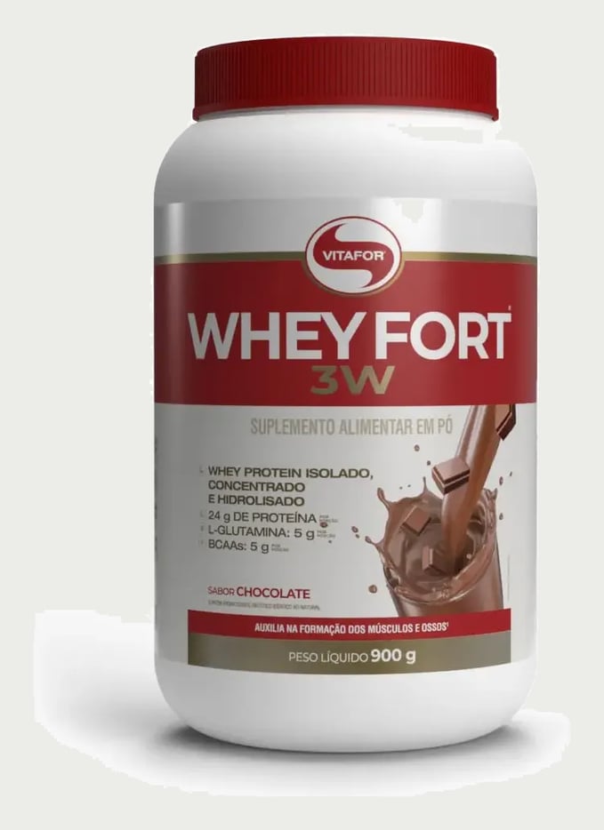 Whey Fort 3w 900g Chocolate Vitafor Chocolate