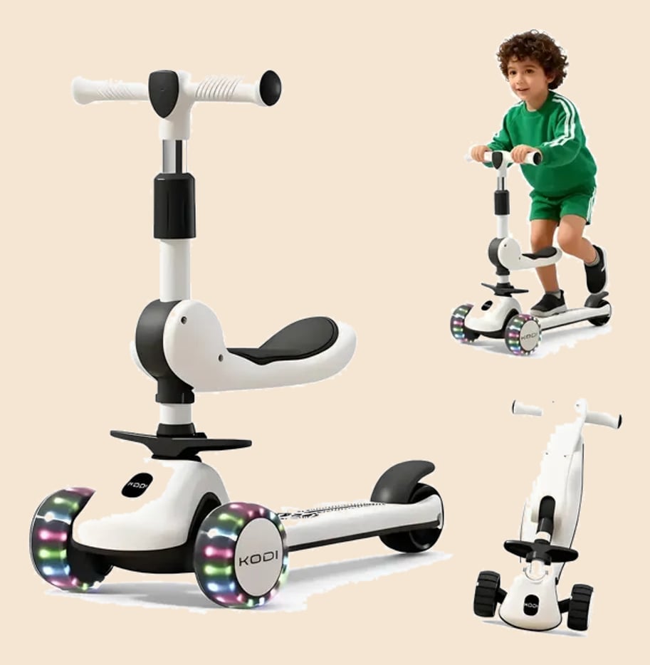 Patinete Infantil 3 Rodas Com Luz Led Menino Menina 40 Kg