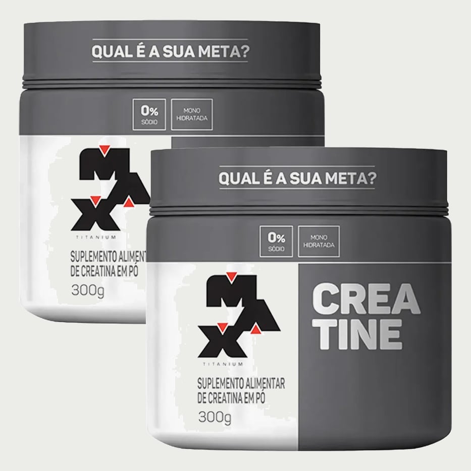 Creatina Max Titanium em pó Sem sabor x 300g 2 un