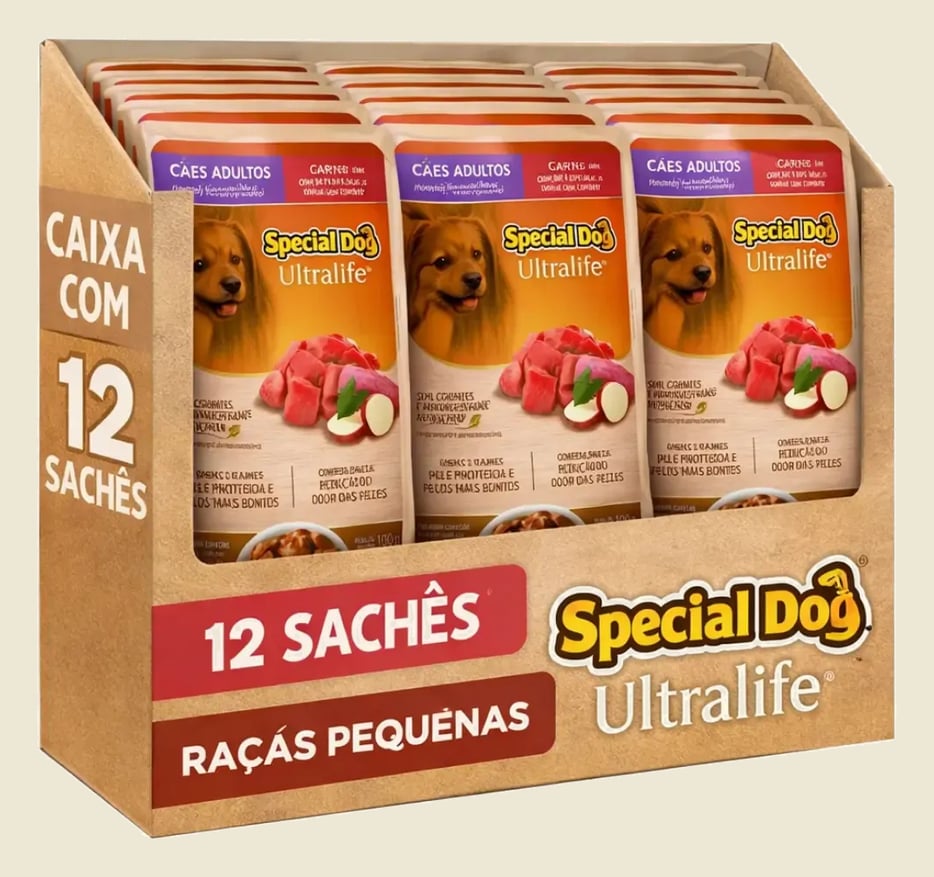 Ração úmida Special Dog Carne para cão adulto raça pequena 100g