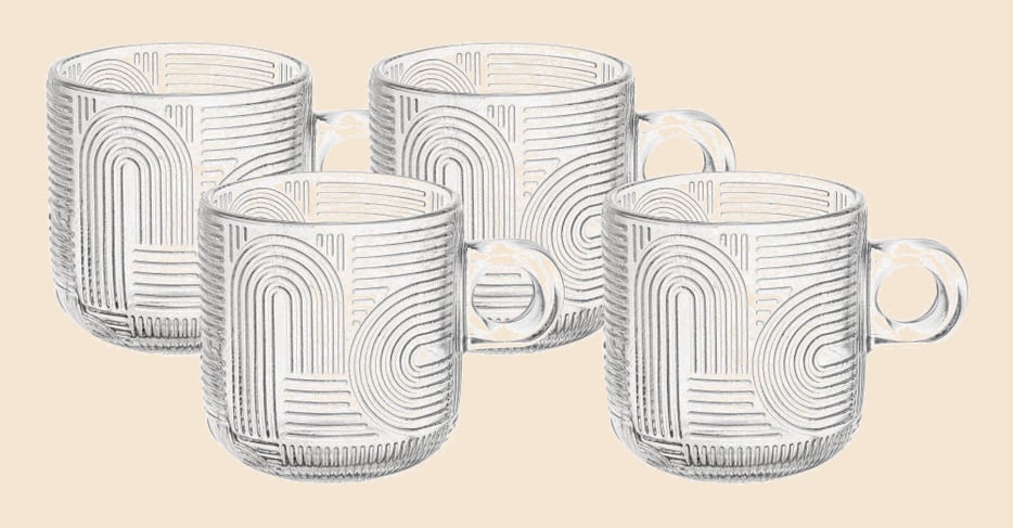 Conjunto 4 Xícaras de Vidro Frankfurt 100ml Wolff para Café Chá Cozinha Mesa Posta Decoração Sala Presente Elegante Nova