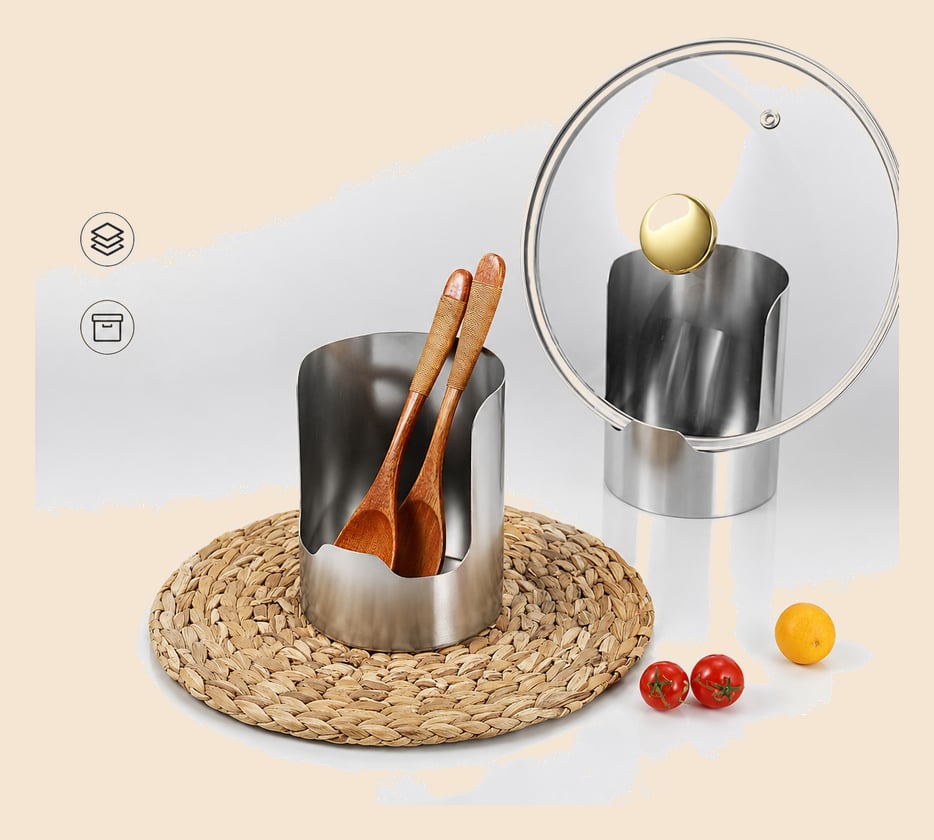 Suporte de Colher de Aço Inoxidável, Escorredor de Macarrão, Bandeja para Hashi, Suporte para Espátula de Cozinha