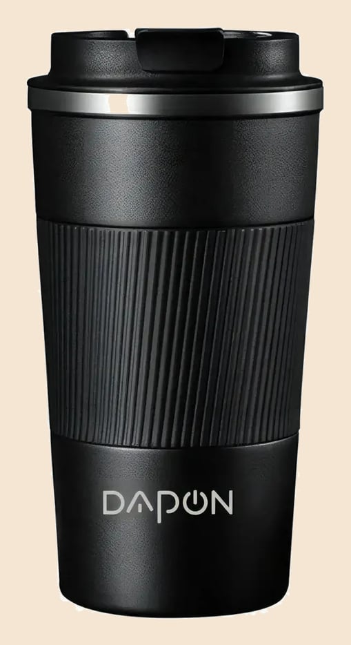 Copo Térmico Dapon 510ml Aço Inox Quente E Frio Cor Preto