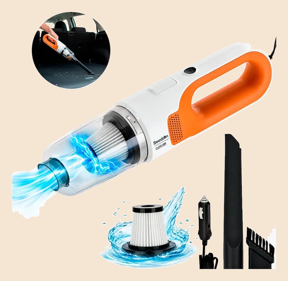 Aspirador D Pó Automotivo Portátil Seedon 180w Laranja 12v Laranja 12v