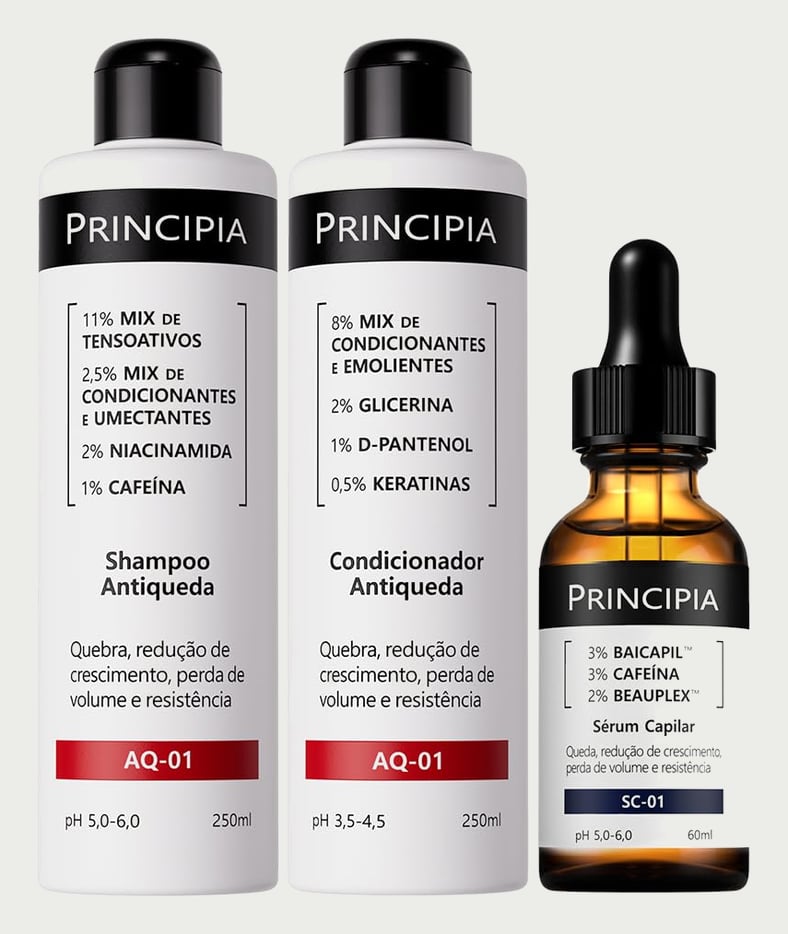 Principia Kit Antiqueda Trio Shampoo + Condicionar + Sérum Capilar