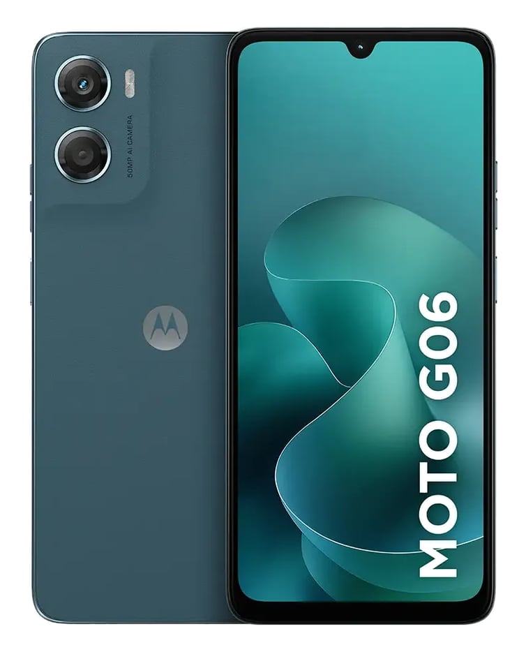 Smartphone Moto G06 128GB 4GB RAM + 8GB RAM Boost, Câmera 50mp,Bateria 5200mah - Azul