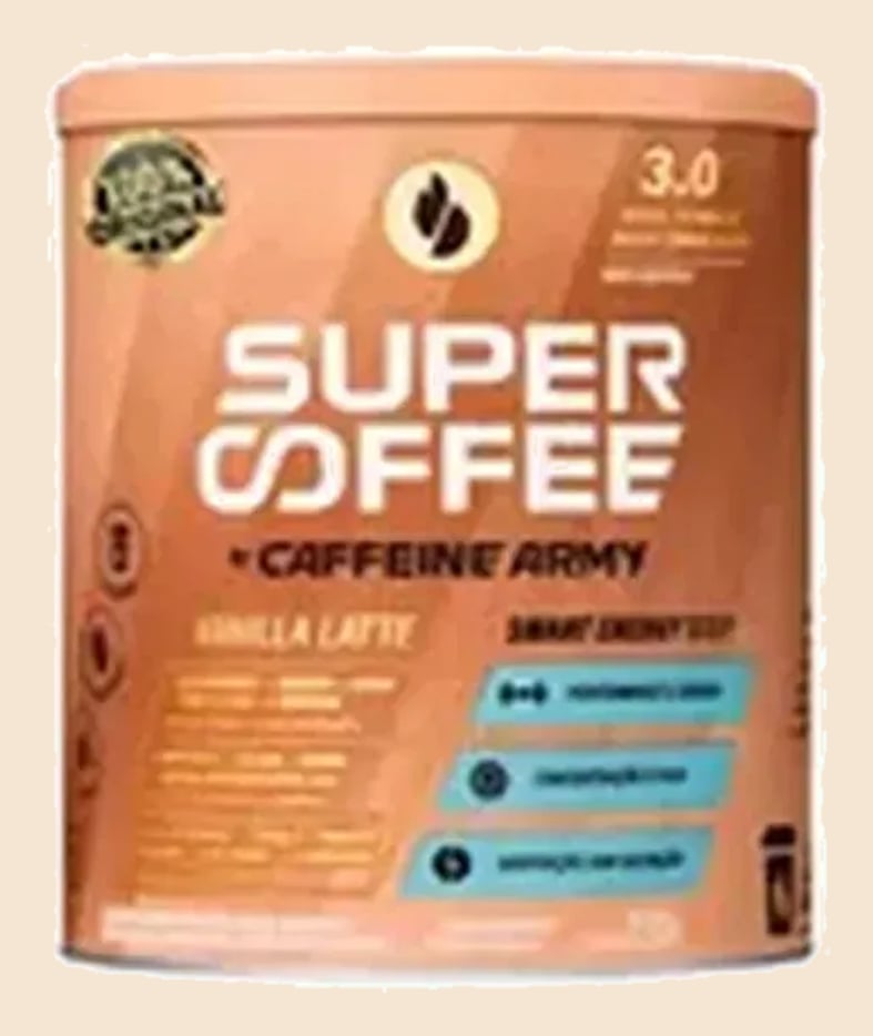 Super Coffe By Caffeine Army (pote) 220g Sabor Vainilla latte