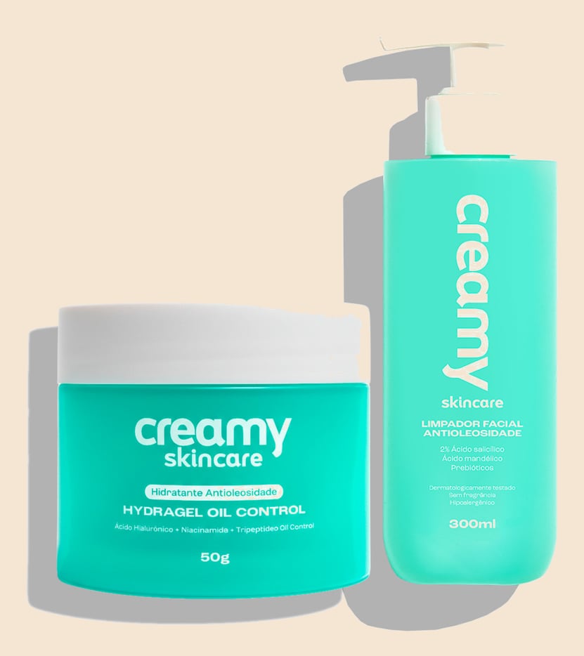Kit Duo Hydragel Oil Control + Limpador Facial Antioleosidade