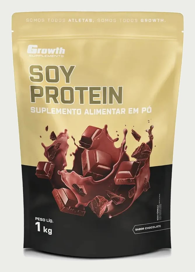 Proteína Isolada de Soja Growth Supplements Sabor Chocolate 1 kg