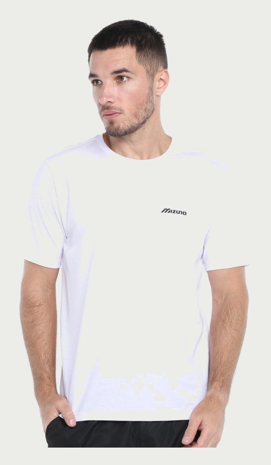 Camiseta Mizuno Basic Logo Masculina Branco preto