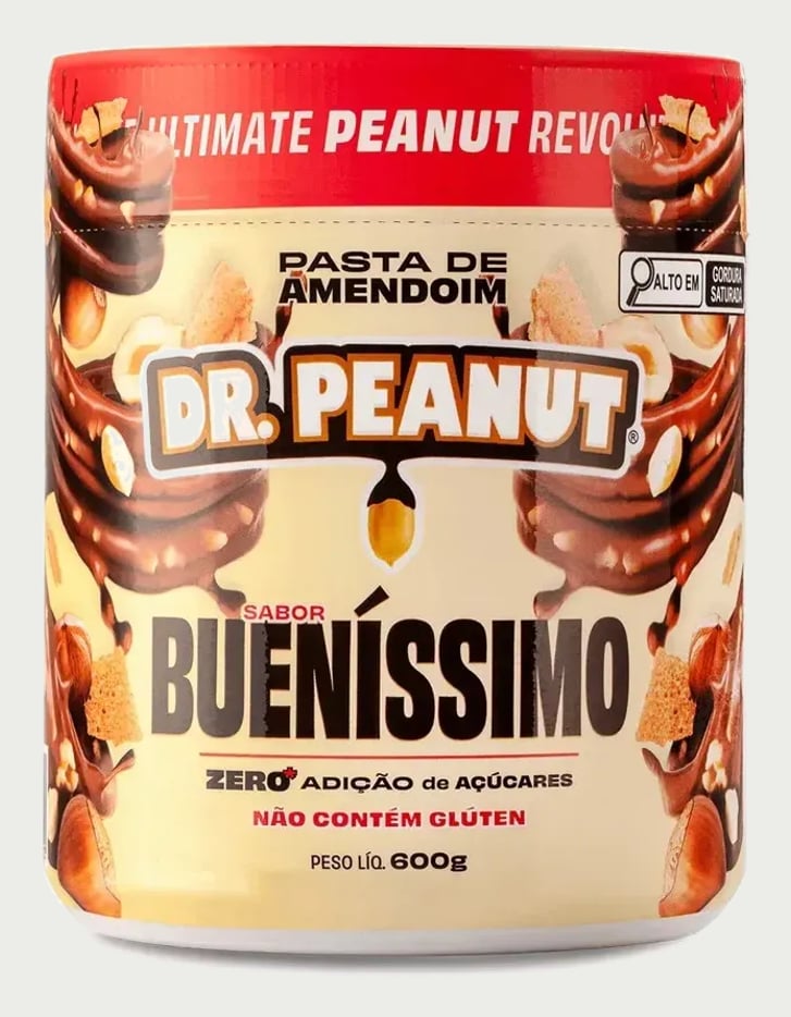 Pasta de amendoim com whey protein bueníssimo 600g Dr. Peanut
