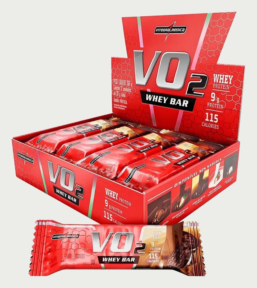 Vo2 Protein Bar Cookies And Cream 12 Und Integralmédica Cookies & Cream