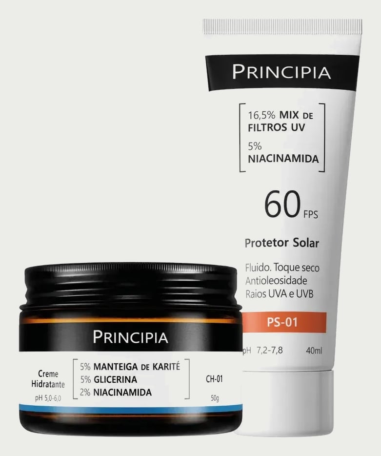 Principia Kit Hidratação E Proteção Facial Ch-o1 + Ps-01 Todo Tipo De Pele Dia/noite