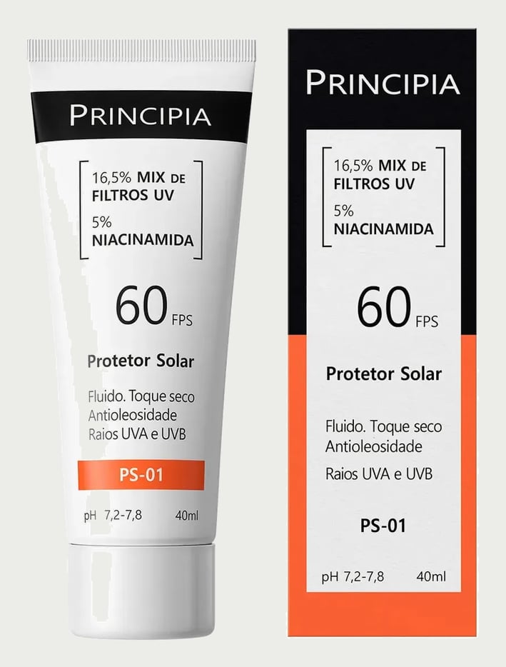 Principia PS-01 Protetor Solar Facial FPS 60 40 ml