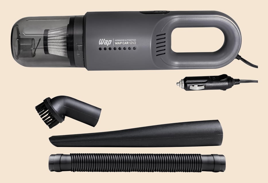 WAP Aspirador de Pó Automotivo Car 12V2, Portátil, 420ml, com Recipiente Removível e Filtro Lavável, 180W 12VDC