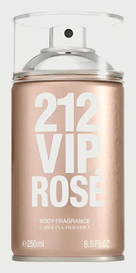 Body Spray Carolina Herrera 212 Vip Rosé Feminino 250ml - Body Splash de longa fixação