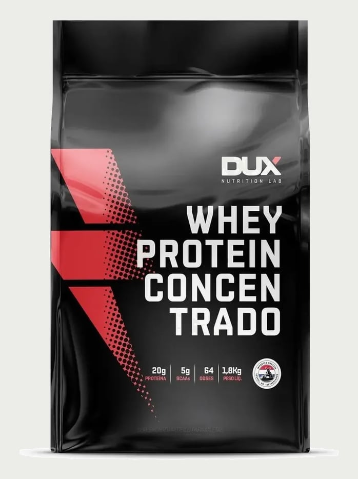 Whey Protein Concentrado - 1,8 Kg Dux Nutrition Sabor Morango