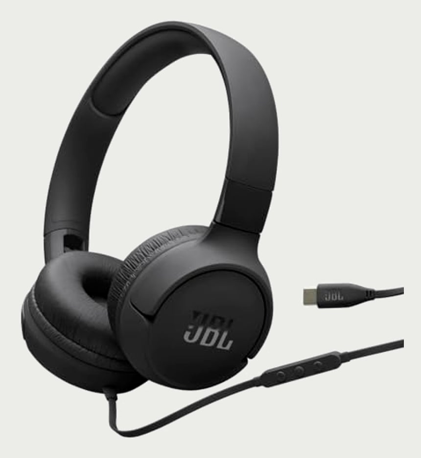 JBL, Fone de Ouvido, Tune 520C, On Ear, Com Fio, Com Cancelamento de Ruído - Preto