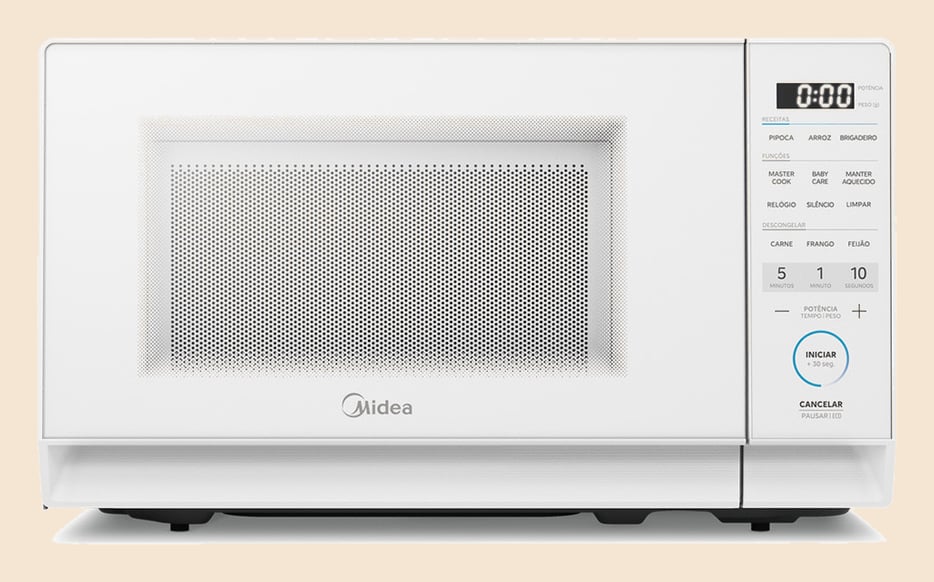 Micro-ondas Midea 20L MasterCook 6 funções MHP20B1 Branco