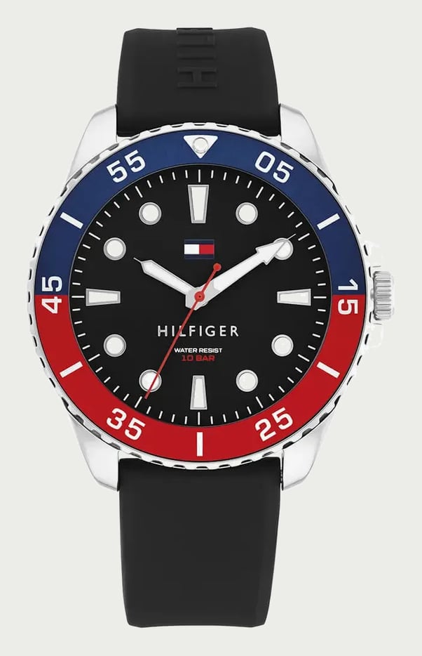 Relógio Tommy Hilfiger Masculino Borracha Preto 1792201 Preto