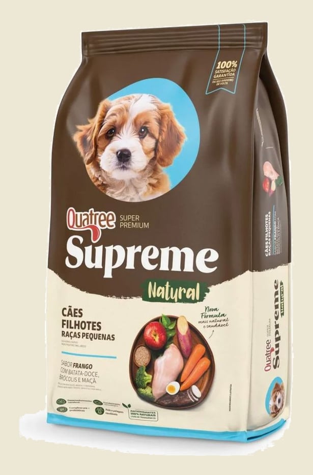 Quatree Supreme Natural Cão Filhote Raças Pequenas 10.1kg