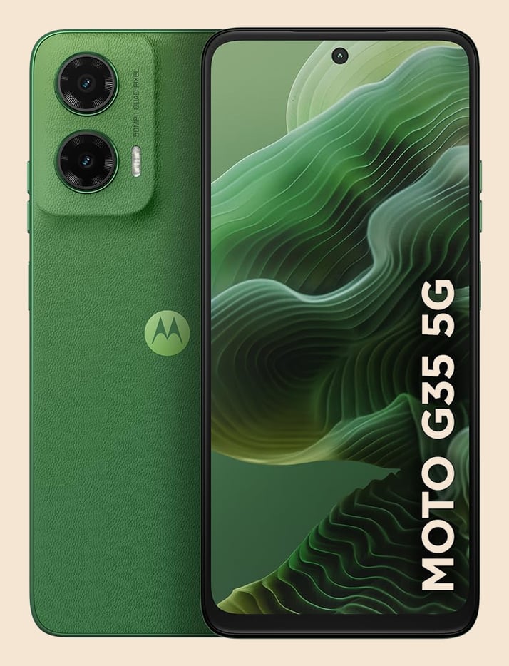 Smartphone Motorola Moto g35 5G - 128GB 12GB (4GB RAM+8GB Ram Boost) e Camera 50MP com AI NFC Tela 6.7" com Superbrilho - Verde