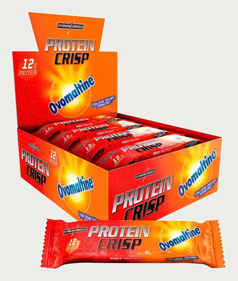 Barra Integralmédica Proteínas Nutricional/esportivo Protein Crisp Bar 12 Unidades 540g Display Ovomaltine