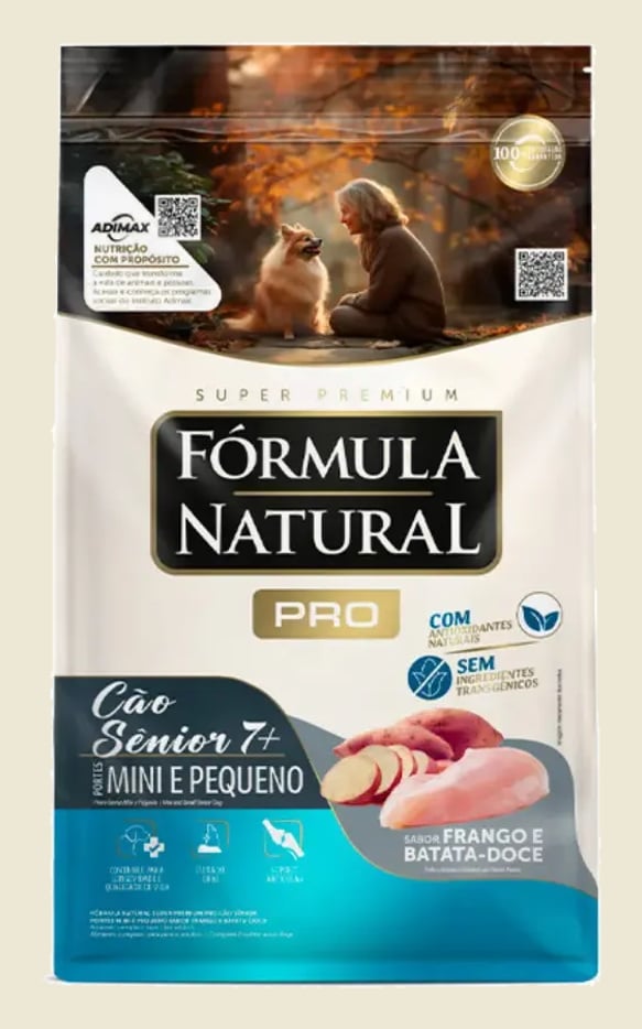 Fórmula Natural Super Premium Pro Cão Sênior Portes Mini e Pequeno Sabor Frango e Batata-Doce 10,1 kg