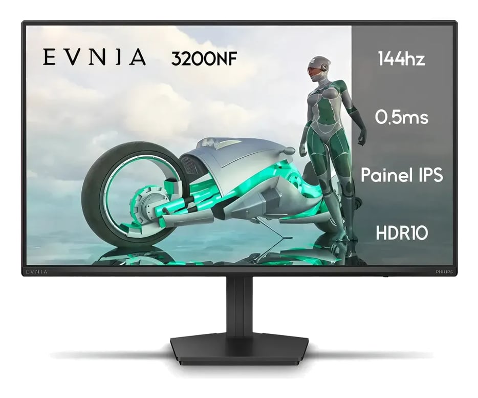 Monitor Gamer Phillips Evnia 23,8 Led Fhd 144hz 127/220v Preto