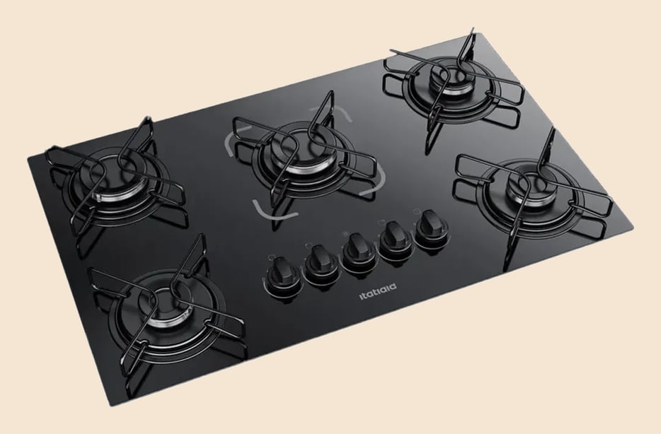 Cooktop Fogão Itatiaia Essencial 5 Bocas Bivolt Preto Preto 127/220v