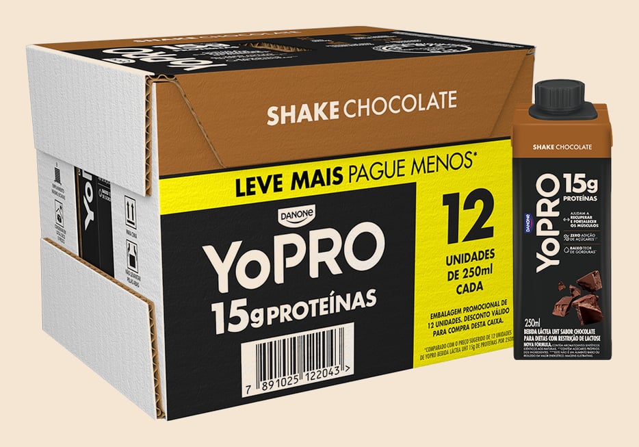 YoPRO Chocolate 15g de proteínas 250ml - 12 unidades