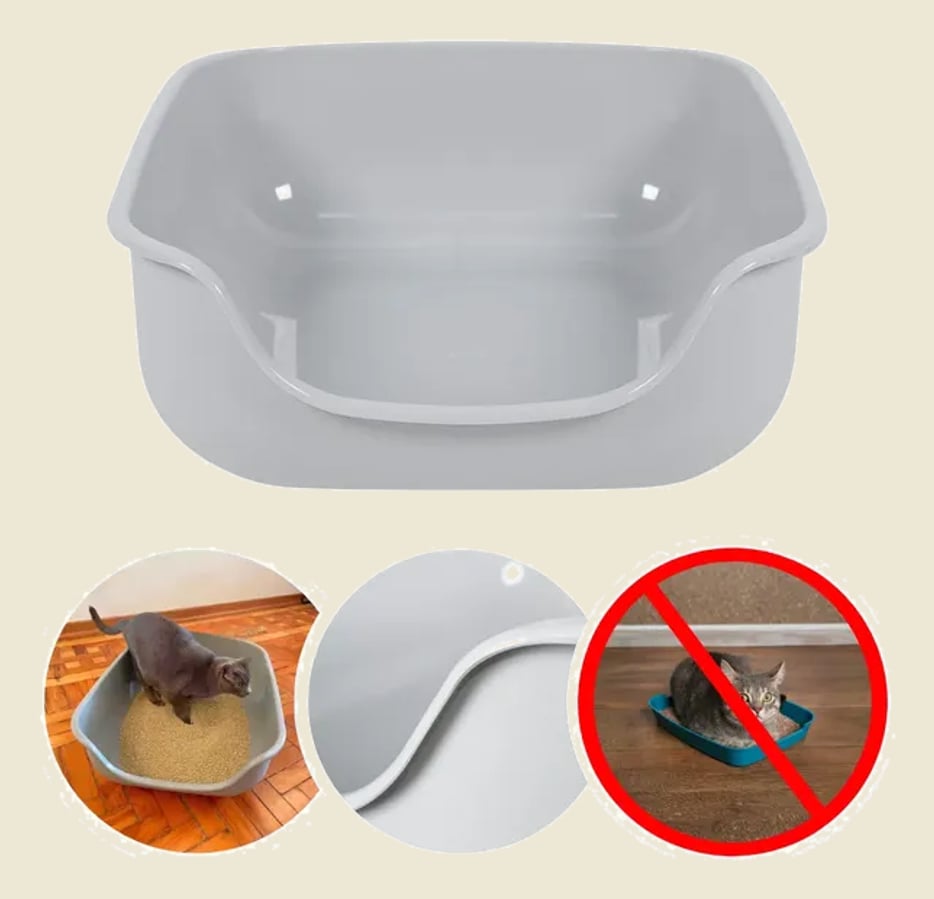 Bandeja Sanitária Caixona De Areia Para Gatos Da Pet Games