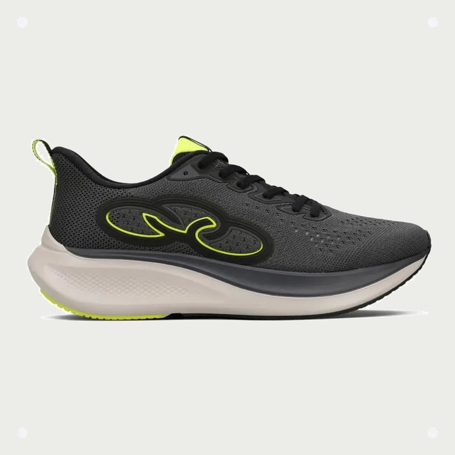 Tênis Olympikus Voa 3 Corrida Academia Esporte Original Chumbo/limão 40 Br