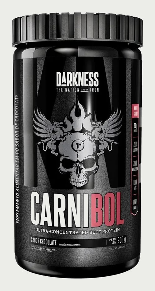 Proteína Darkness Carnibol Beef em pó sabor Chocolate x 900g
