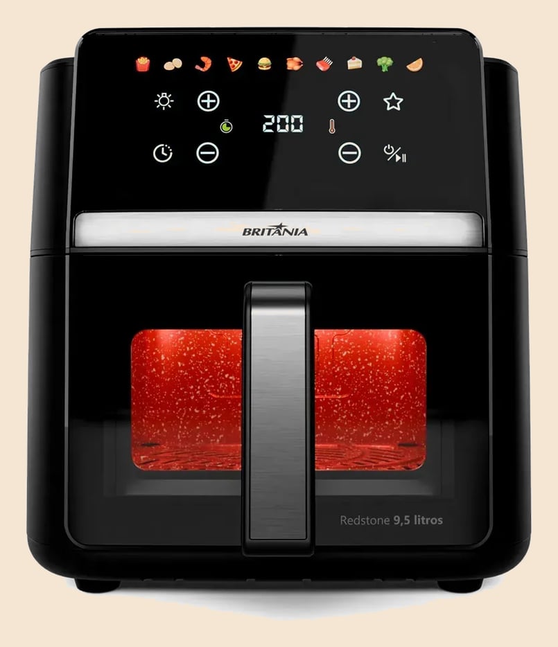 Air Fryer Britânia 9,5l Painel Digital 1800w Baf95a