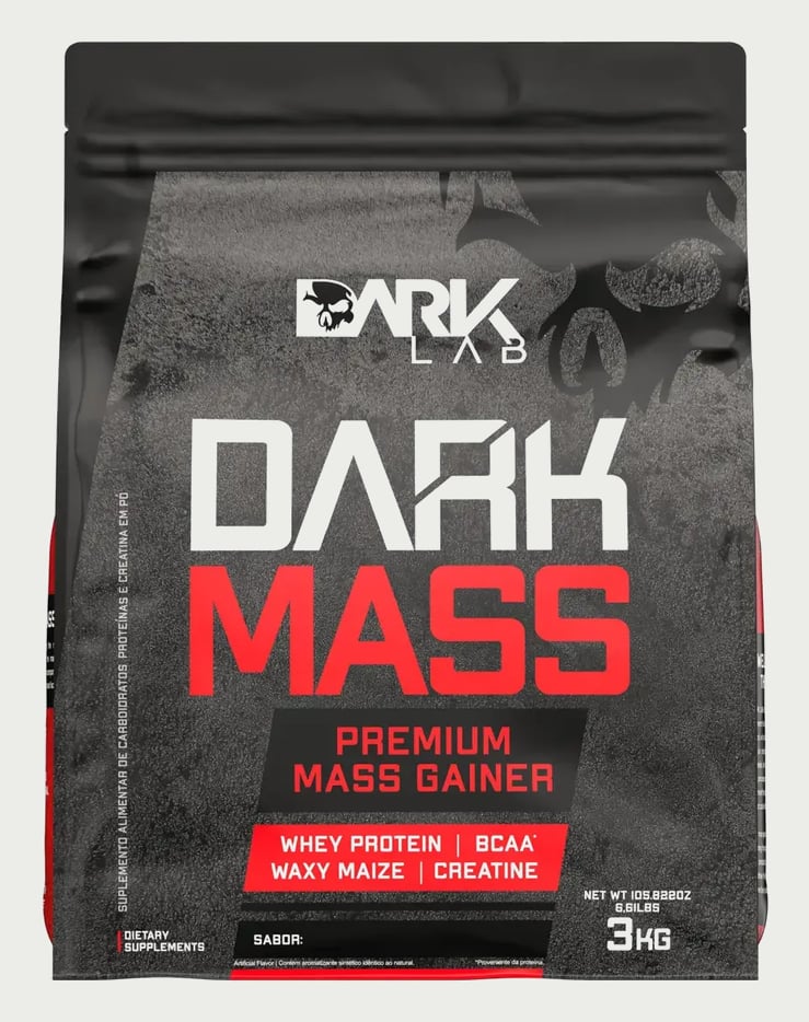 Hipercalórico Dark Mass 3kg Dark Lab Sabor Baunilha