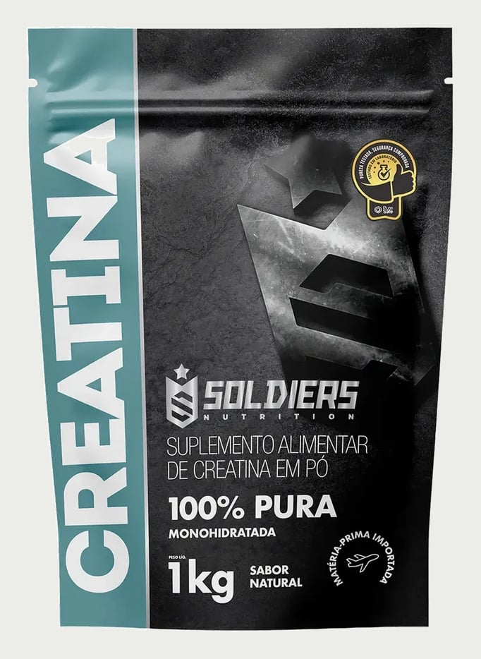 Creatina Soldiers Nutrition em pó Sem sabor x 1kg