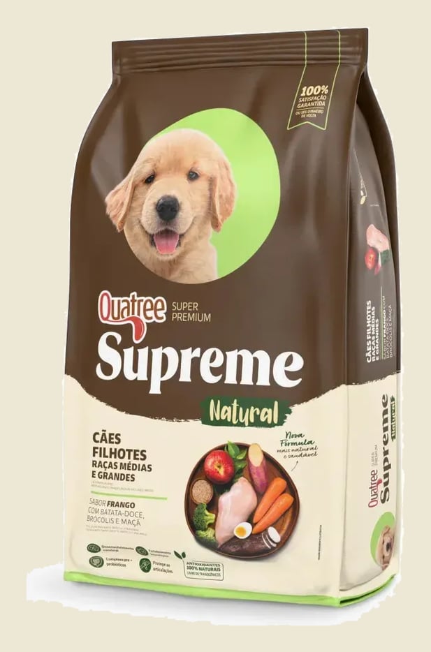 Ração Quatree supreme para Cachorro Filhote Quatree Supreme Raças Média/Grande 15kg