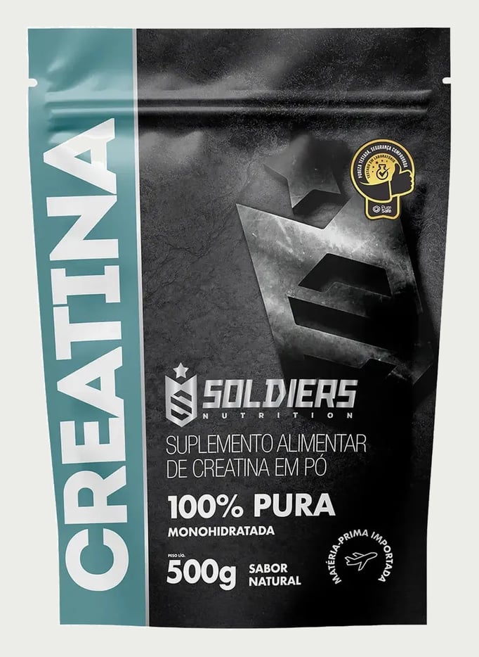 Creatina Soldiers Nutrition em pó Sem sabor x 500g