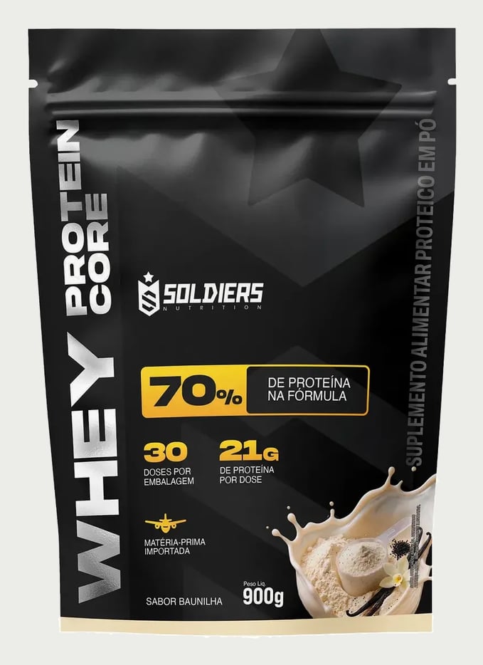 Whey protein Soldiers Nutrition em pó sabor Baunilha x 900g