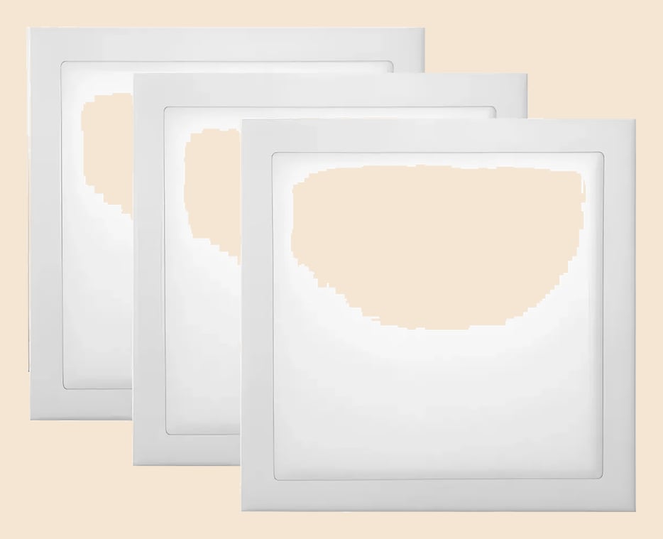 Kit 3 Painel Plafon Led 18w Quadrado Embutir Branco a prova de agua uso interno ip20