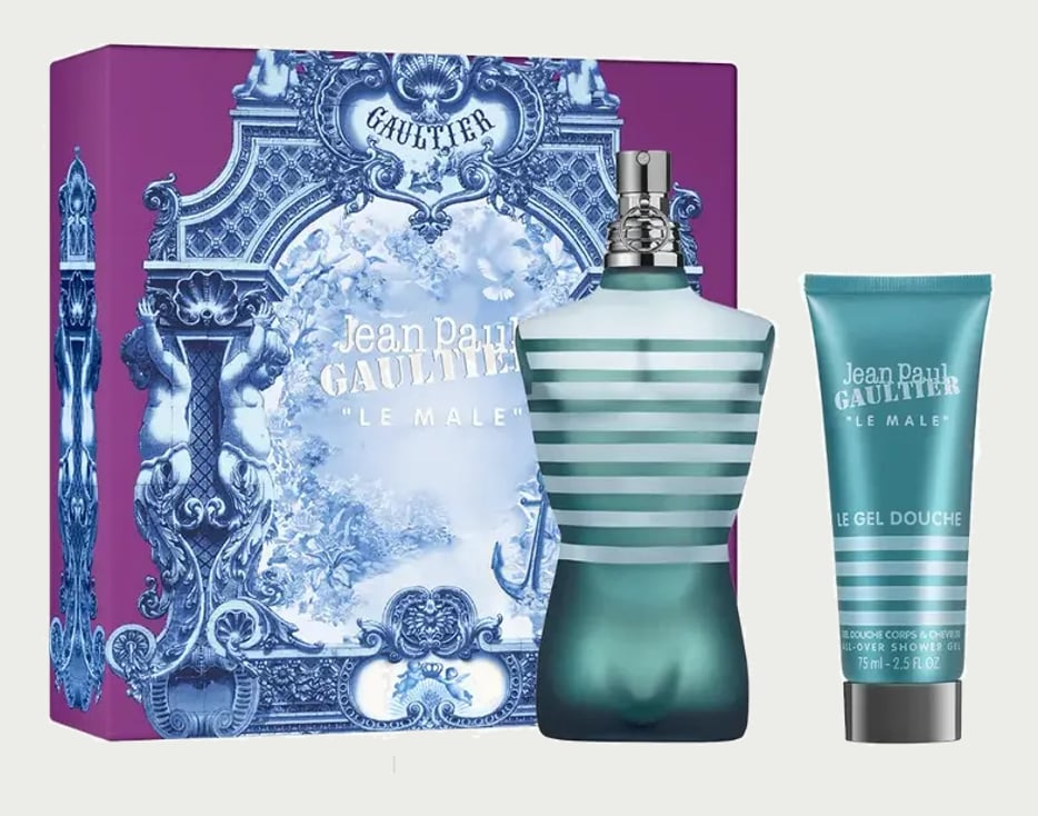 Conjunto de perfume Jean Paul Gaultier Le Male EDT 75 ml + Gel de banho 75 ml FD25 EDT 75 ml para homens