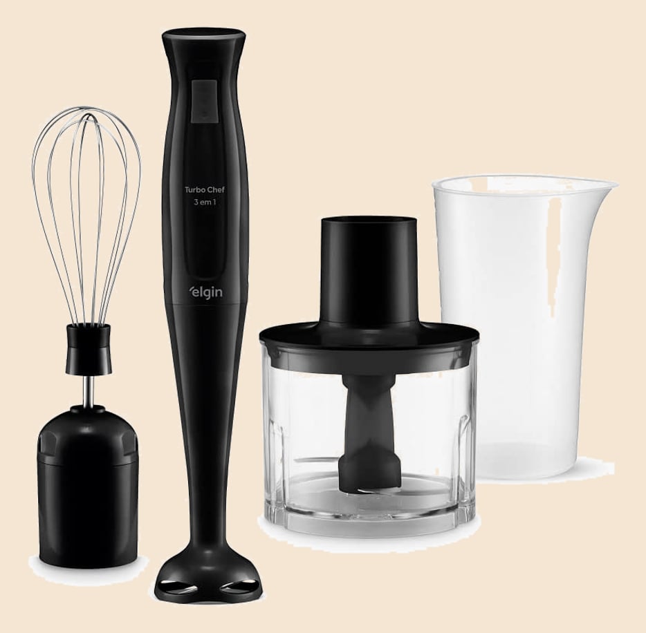 Mixer Vertical Turbo Chef Elgin 3 em 1 200W Preto 110v