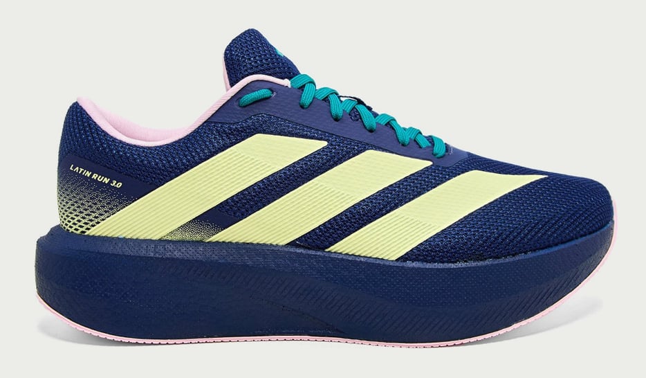 Tenis Adidas Latin Run 3 0 Marinho amarelo